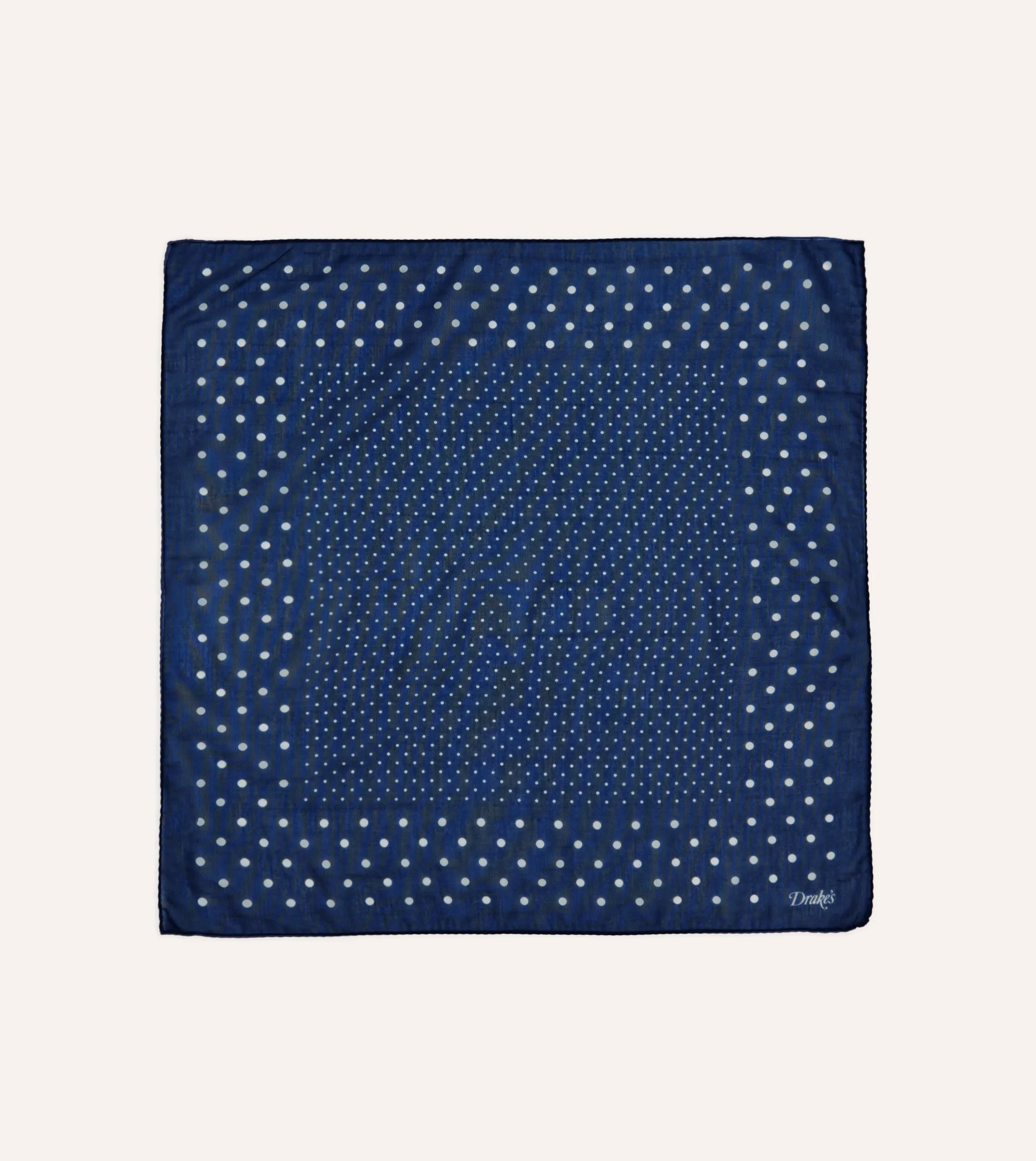 Drake’s Spot Border Print Cotton-Silk Pocket Square