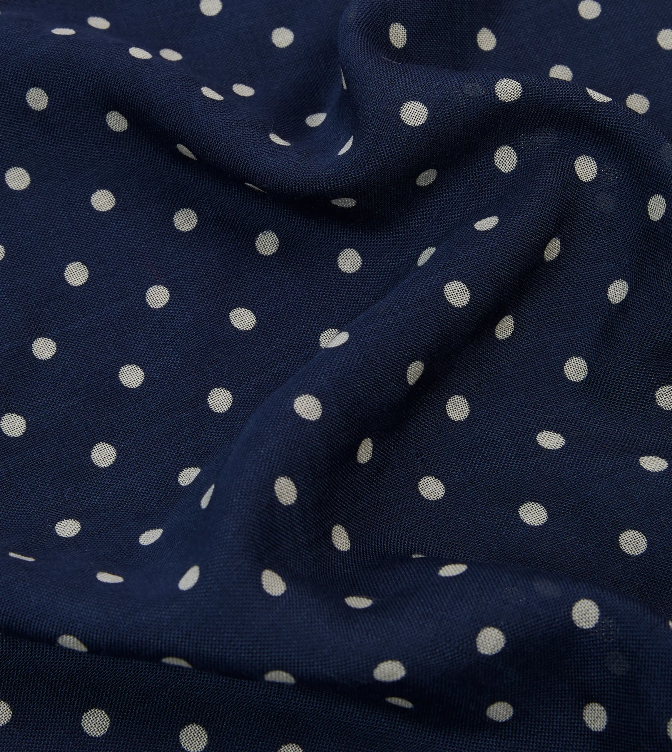 Drake’s Spot Print Wool-Silk Pocket Square