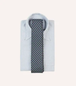 Drake’s Square Medallion Self-Tipped Silk Tie
