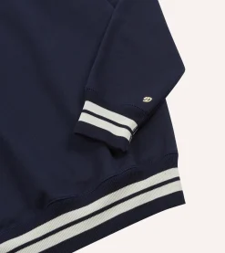 Drake’s Striped Rib Cotton Jersey Sweatshirt