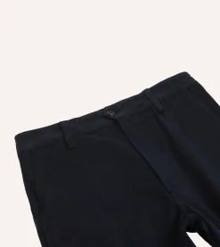 Drake’s Textured Cotton Flat Front Chino