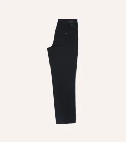 Drake’s Textured Cotton Flat Front Chino