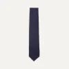Drake’s Navy Tussah Hand Rolled Silk Tie