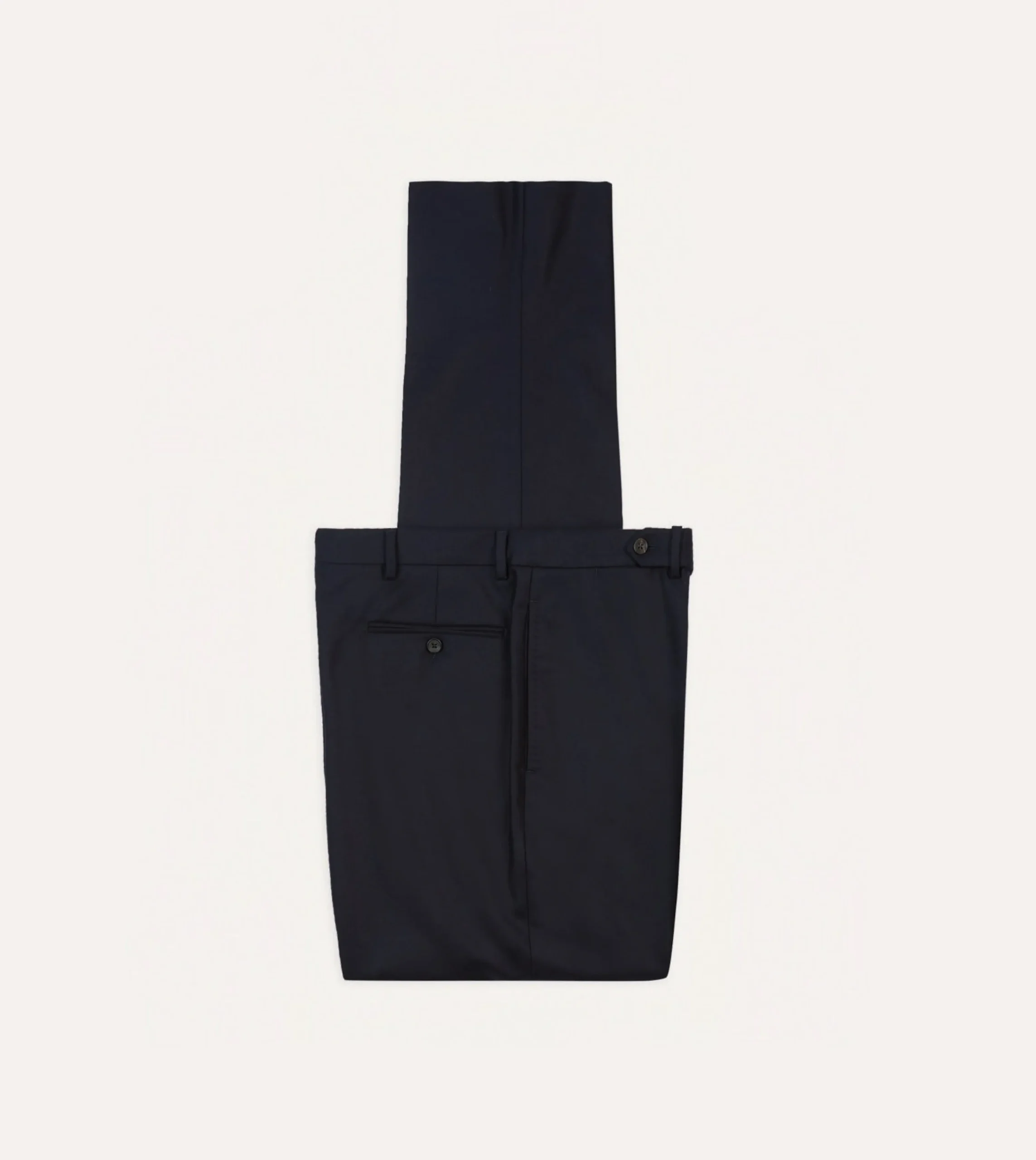 Drake’s Wool Flannel Flat Front Trousers
