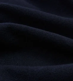 Drake’s Navy Wool Raglan Coat