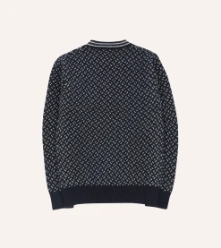 Drake’s Norwegian Birdseye Wool Alpaca Crew Neck Jumper