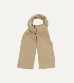 Drake’s Oatmeal Cashmere Scarf