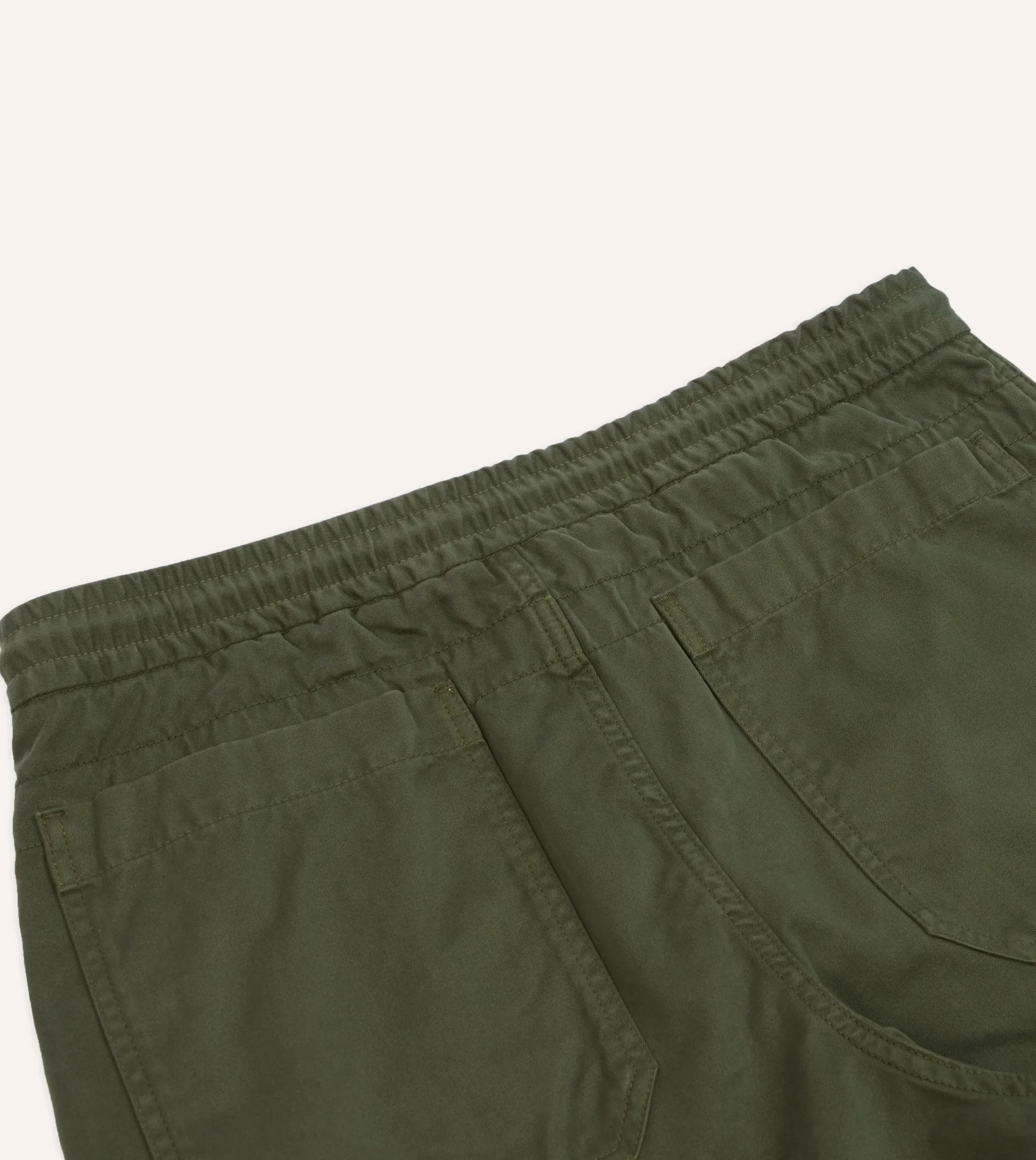 Drake’s Olive Cotton Drawstring Trousers