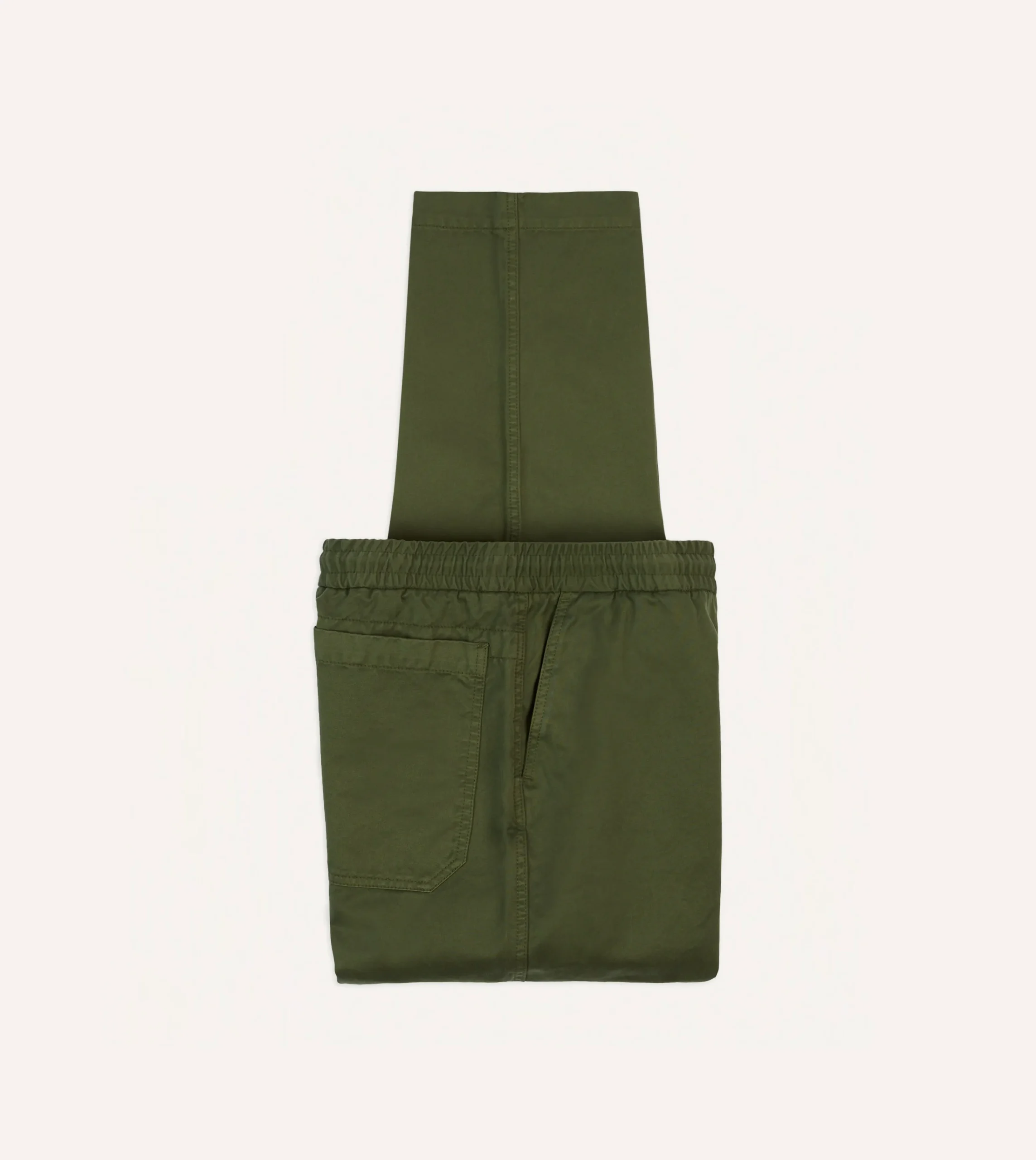 Drake’s Olive Cotton Drawstring Trousers