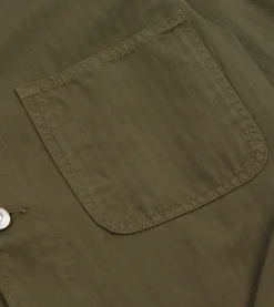 Drake’s Cotton-Linen Herringbone Fatigue Jacket