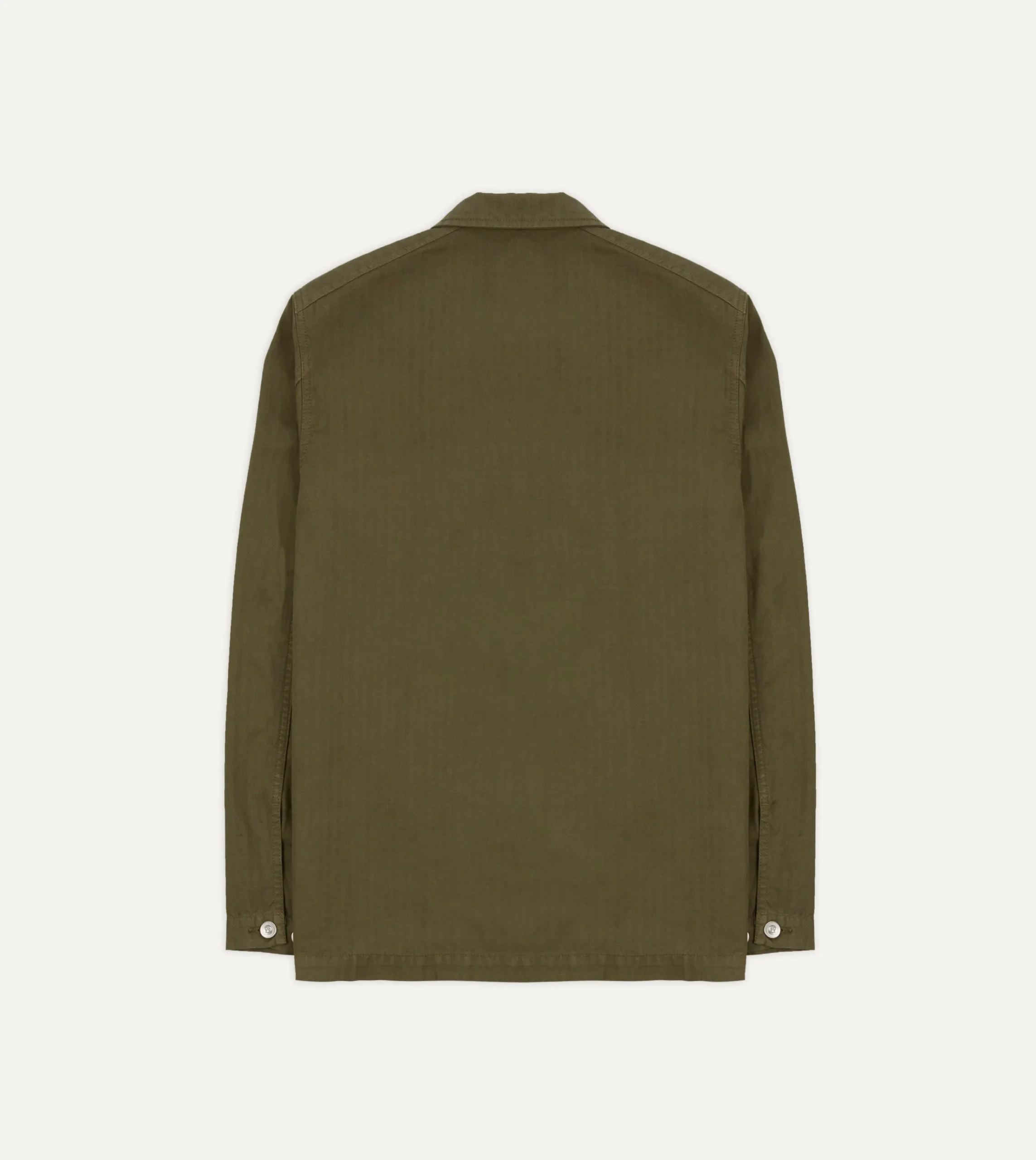 Drake’s Cotton-Linen Herringbone Fatigue Jacket