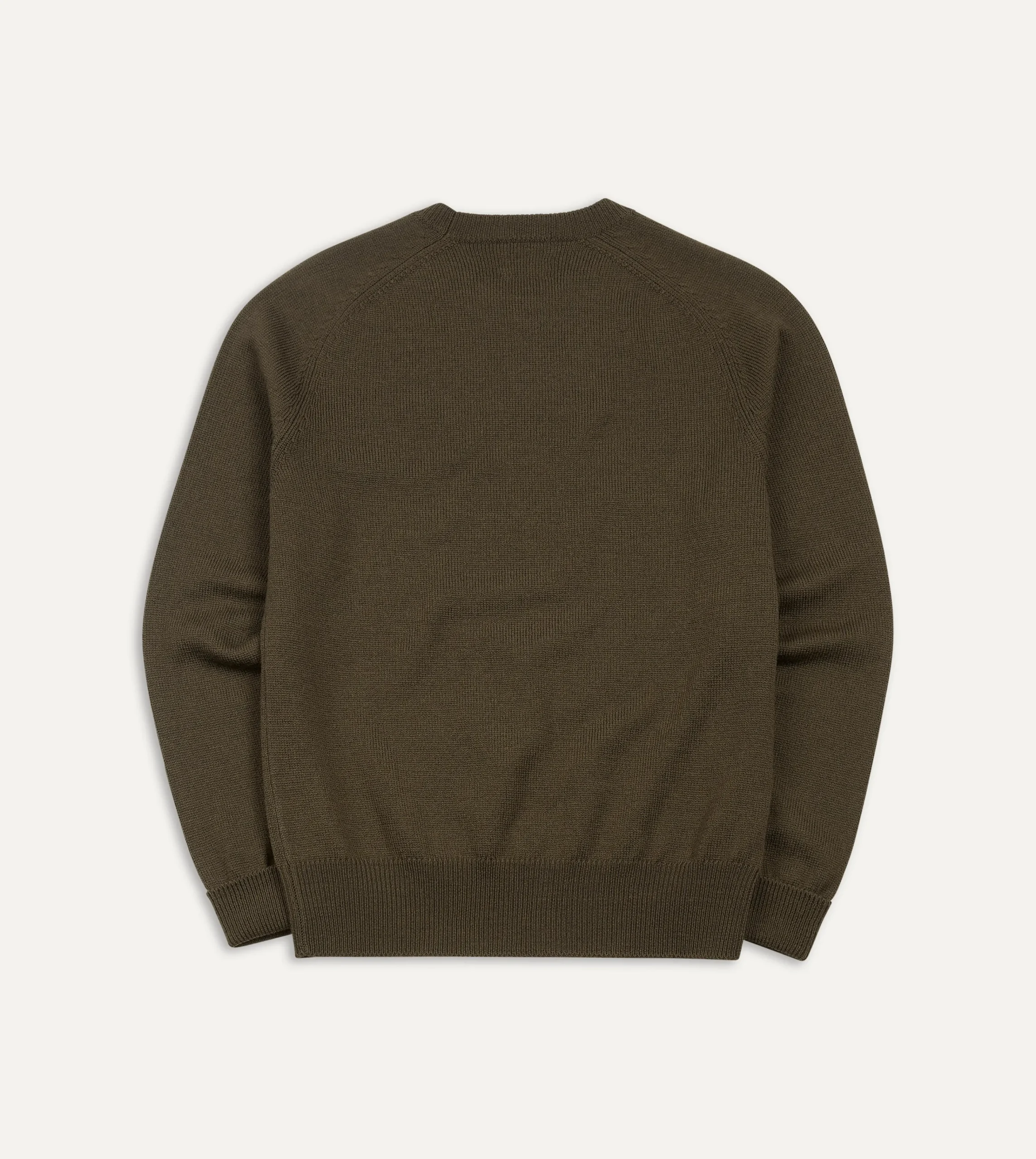 Drake’s Green Merino Crew Neck Jumper