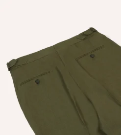 Drake’s Irish Linen Single Pleat Trouser
