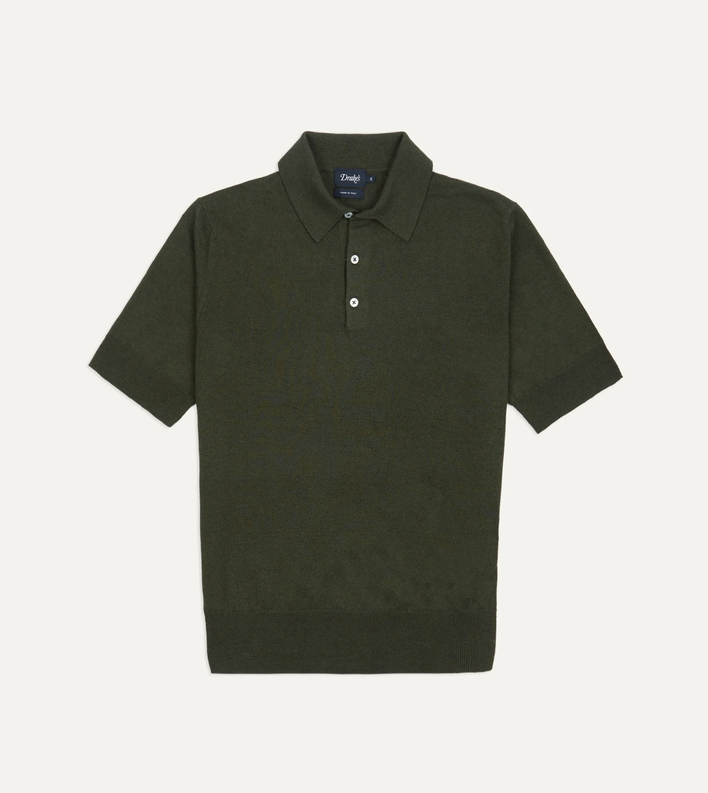 Drake’s Knitted Linen-Cotton Short-Sleeve Polo Shirt