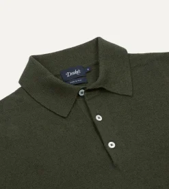 Drake’s Knitted Linen-Cotton Short-Sleeve Polo Shirt