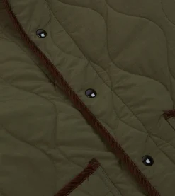Drake’s Olive Quilted Nylon Jacket