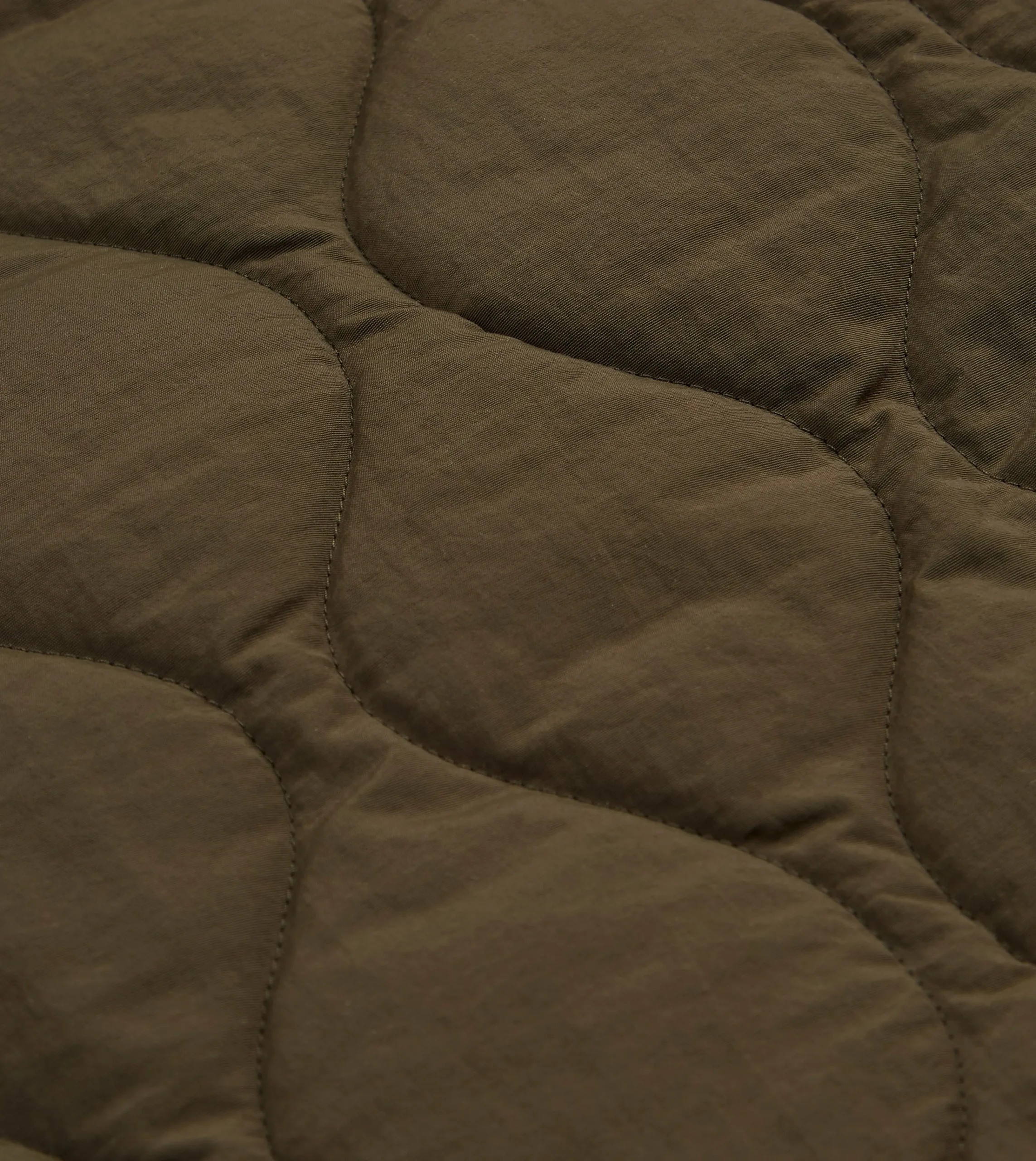 Drake’s Olive Quilted Nylon Zip Vest