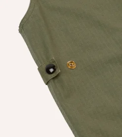 Drake’s Olive Ripstop Cotton Fishing Vest
