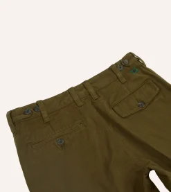 Drake’s Textured Cotton Flat Front Chino