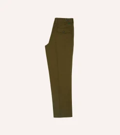Drake’s Textured Cotton Flat Front Chino