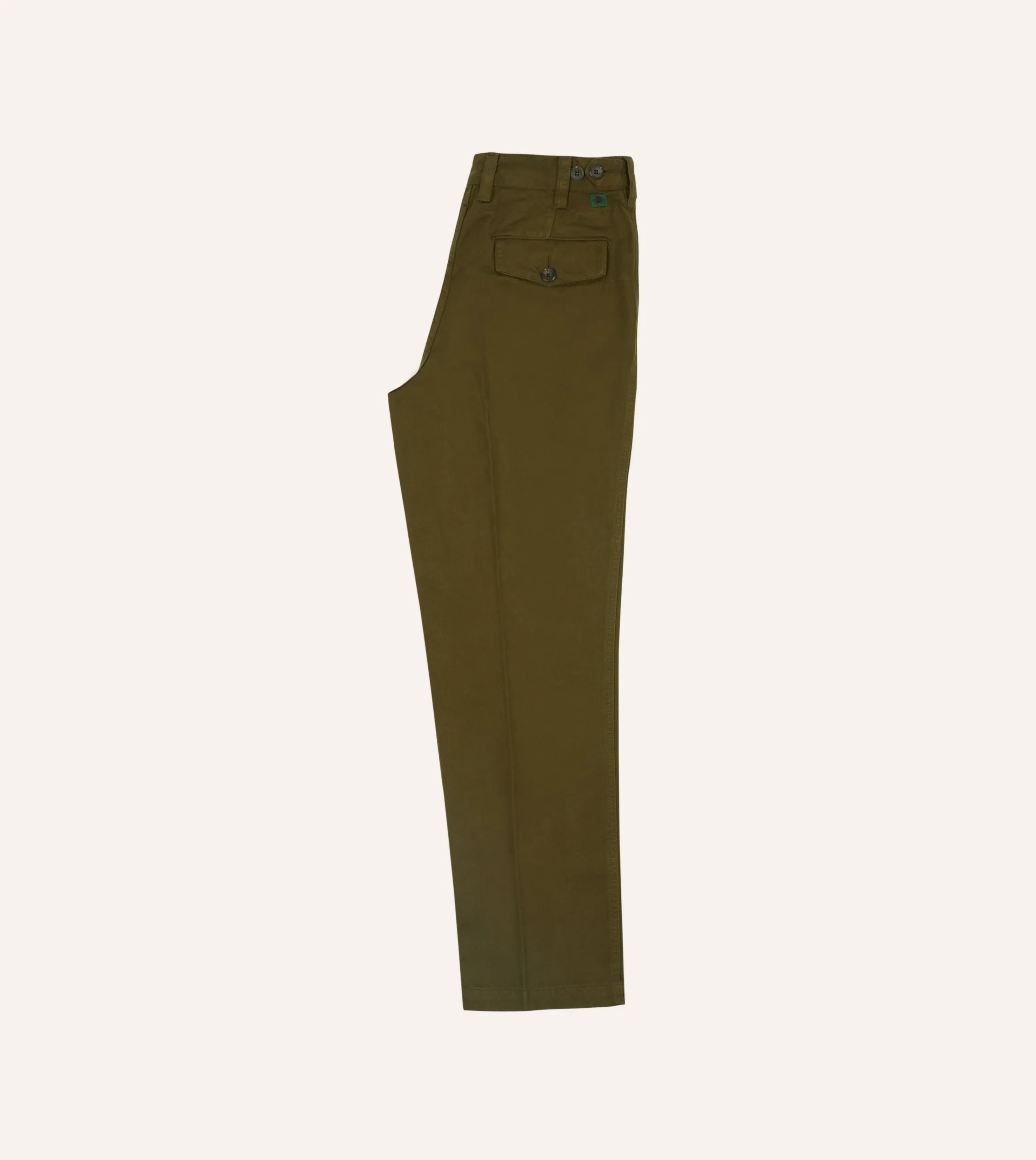 Drake’s Textured Cotton Flat Front Chino