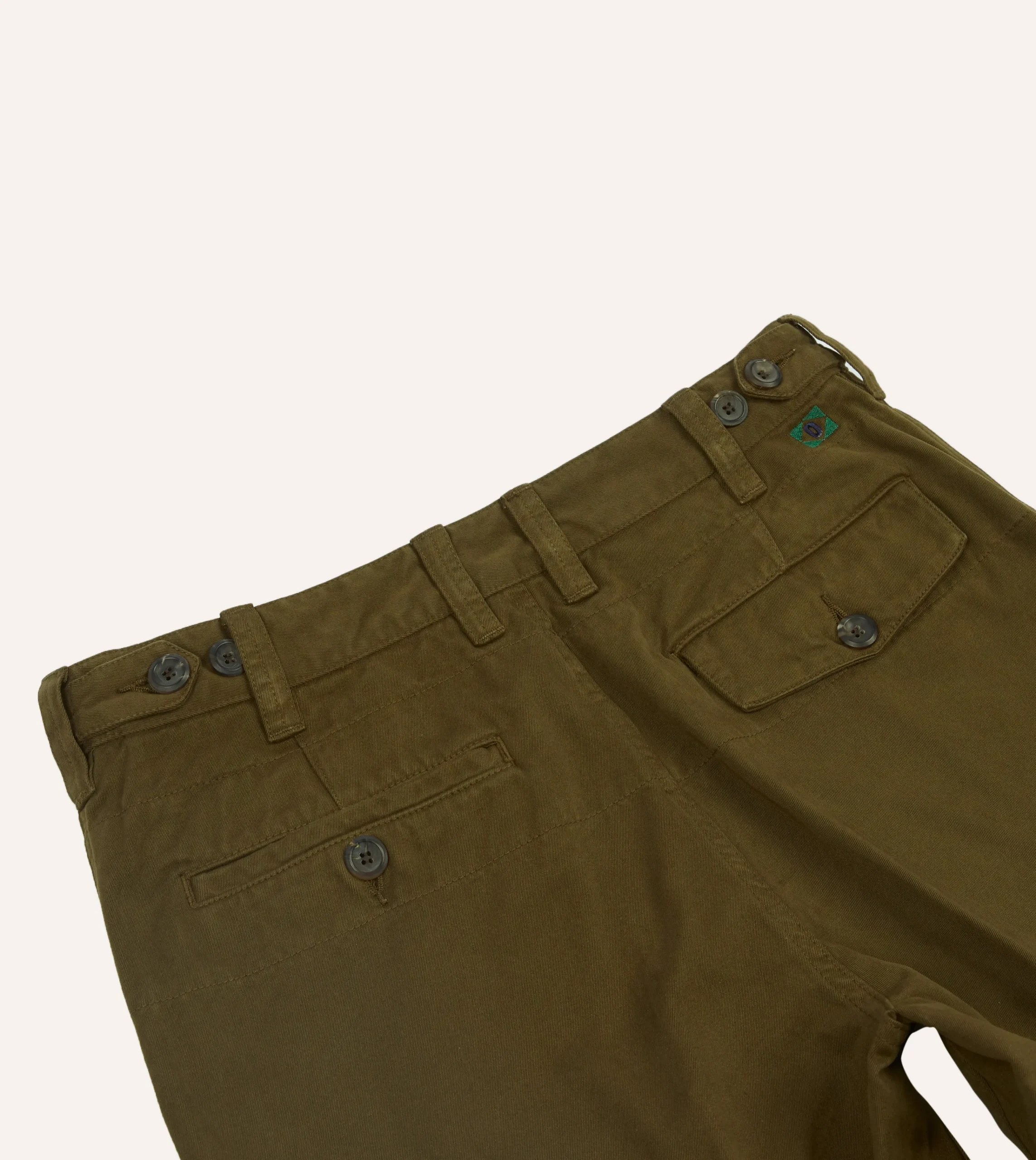 Drake’s Textured Cotton Flat Front Chino
