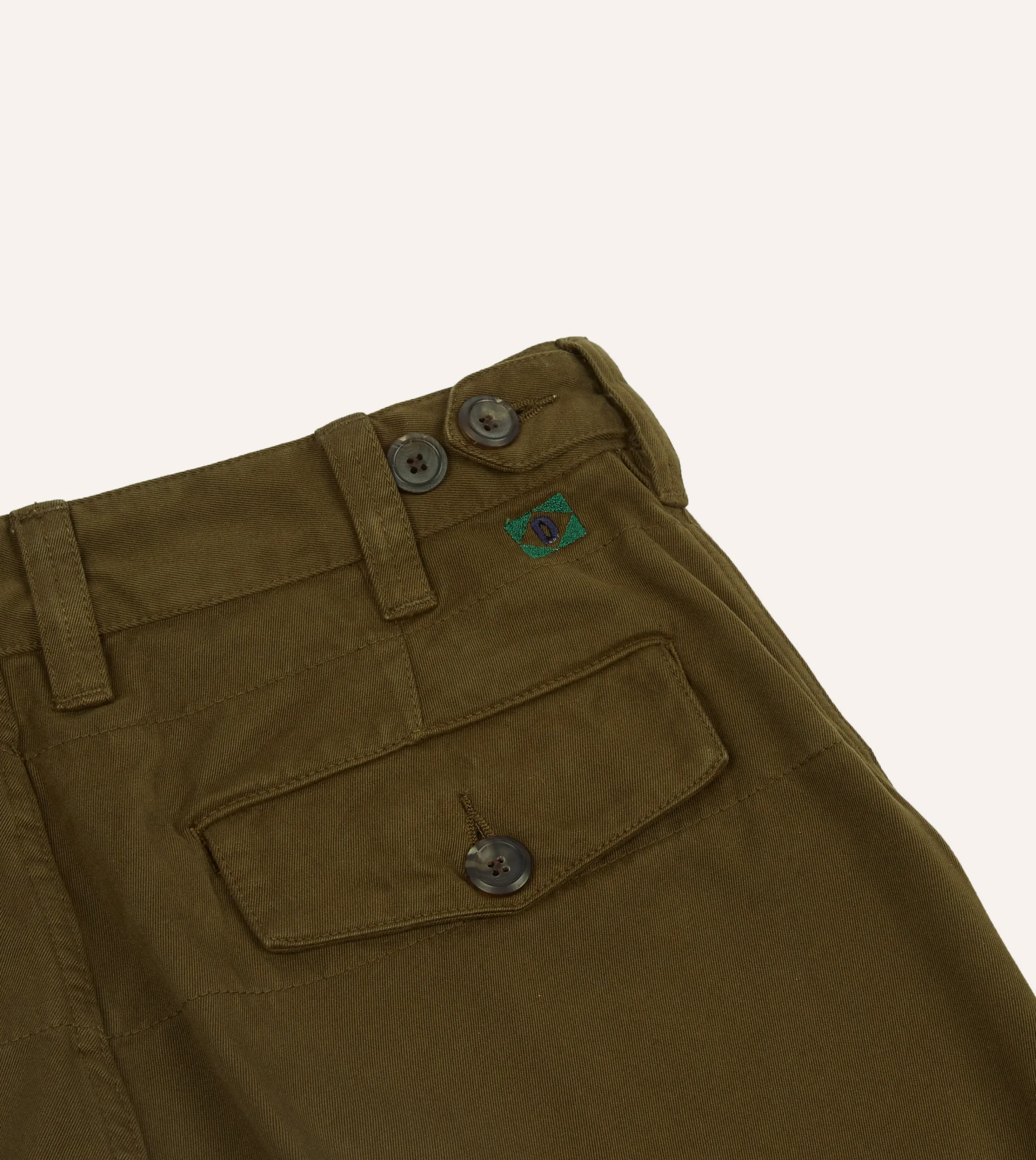 Drake’s Textured Cotton Flat Front Chino