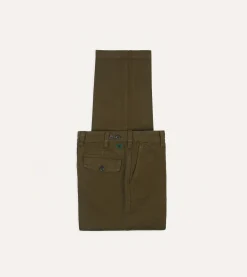 Drake’s Textured Cotton Flat Front Chino