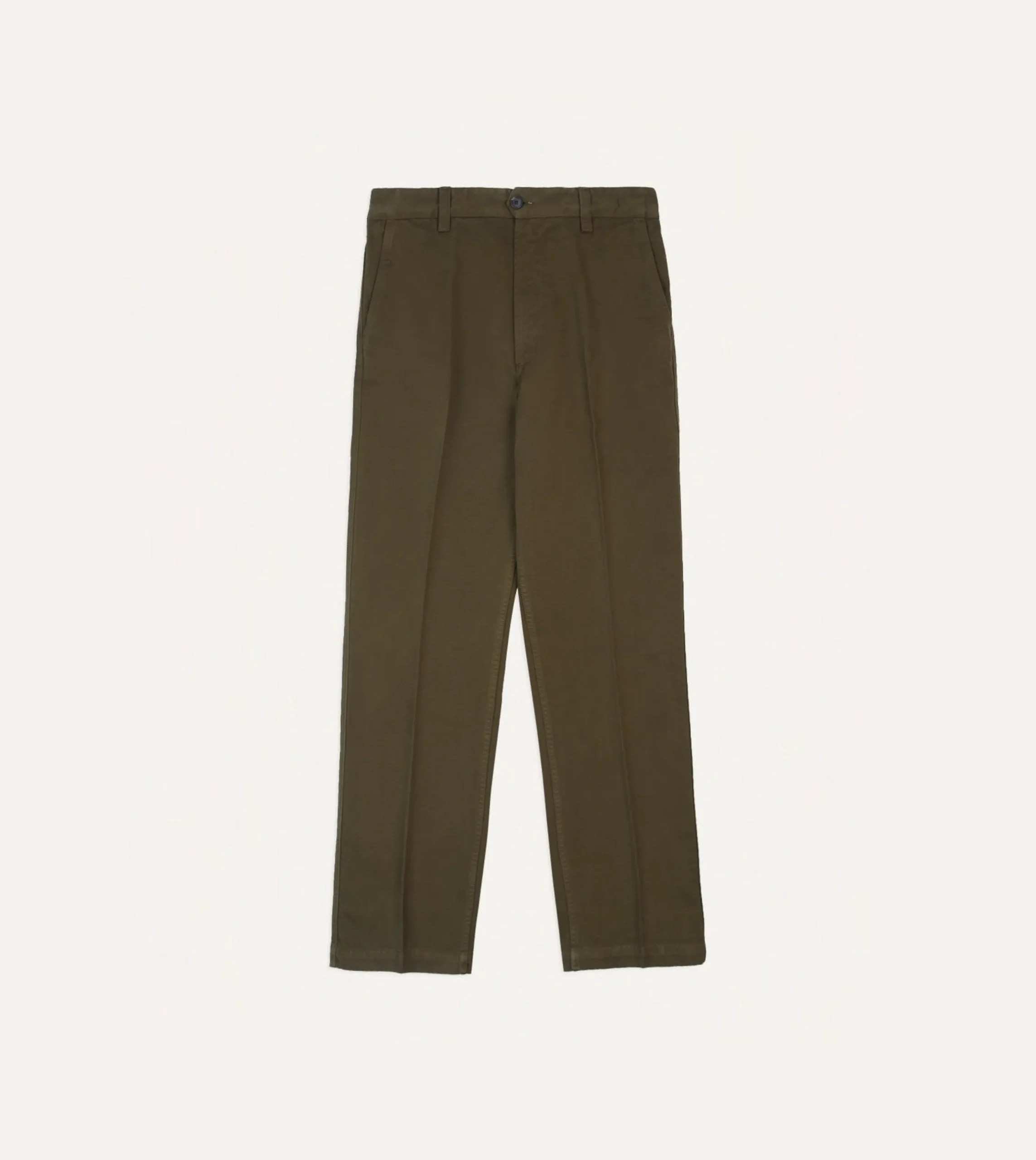 Drake’s Textured Cotton Flat Front Chino