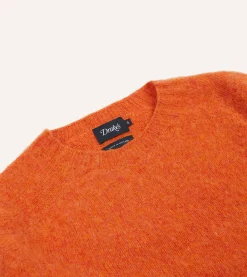 Drake’s Brushed Shetland Crew Neck Jumper