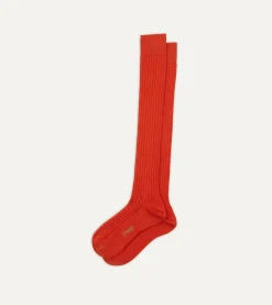 Drake’s Cotton Over-the-Calf Socks