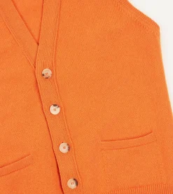 Drake’s Lambswool Sleeveless Cardigan