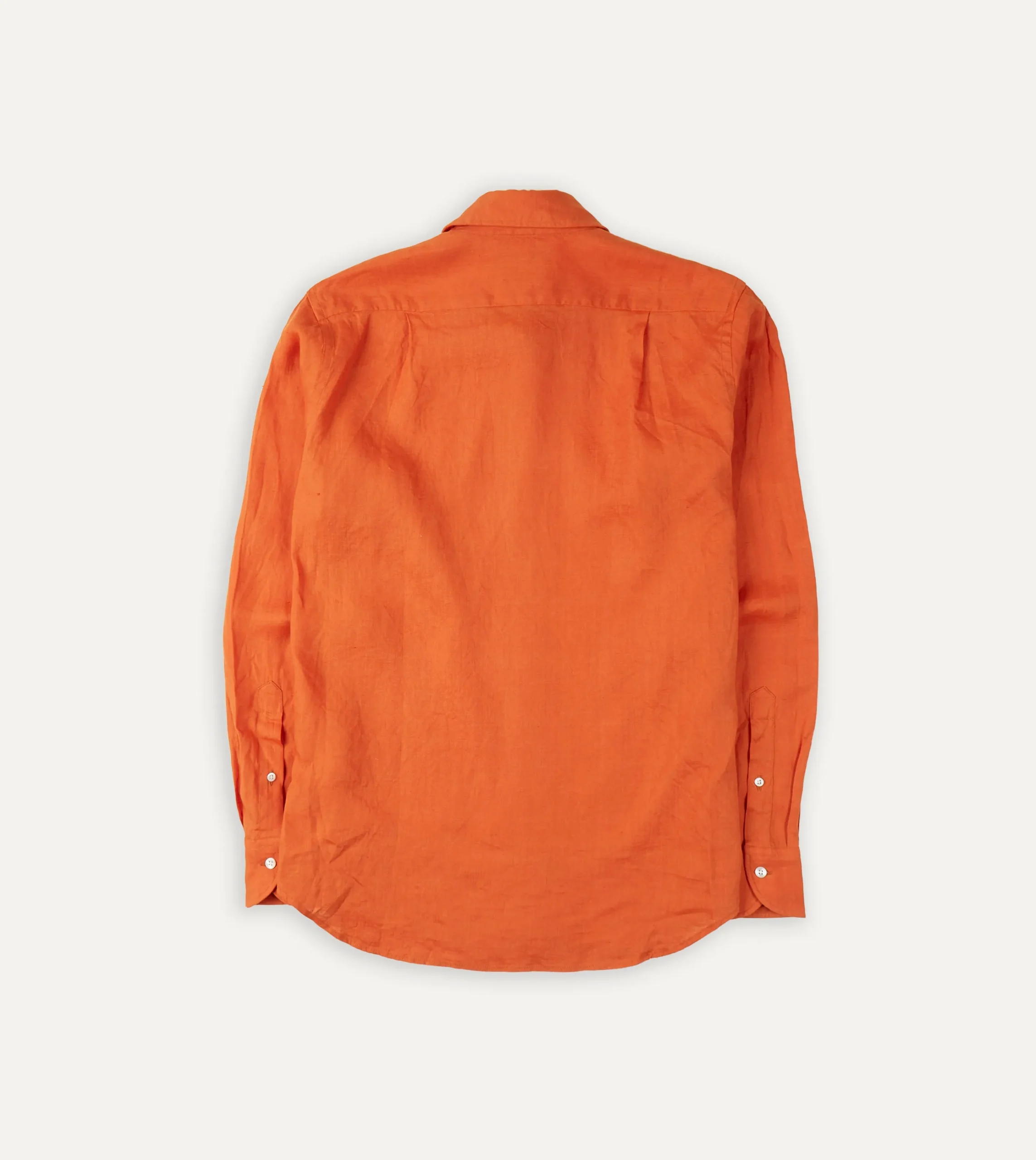 Drake’s Linen Spread Collar Shirt