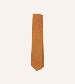 Drake’s Square Medallion Self-Tipped Silk Tie