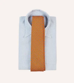 Drake’s Square Medallion Self-Tipped Silk Tie