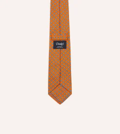 Drake’s Square Medallion Self-Tipped Silk Tie
