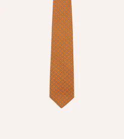 Drake’s Square Medallion Self-Tipped Silk Tie