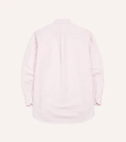 Drake’s Ticking Stripe Cotton Oxford Cloth Button-Down Shirt