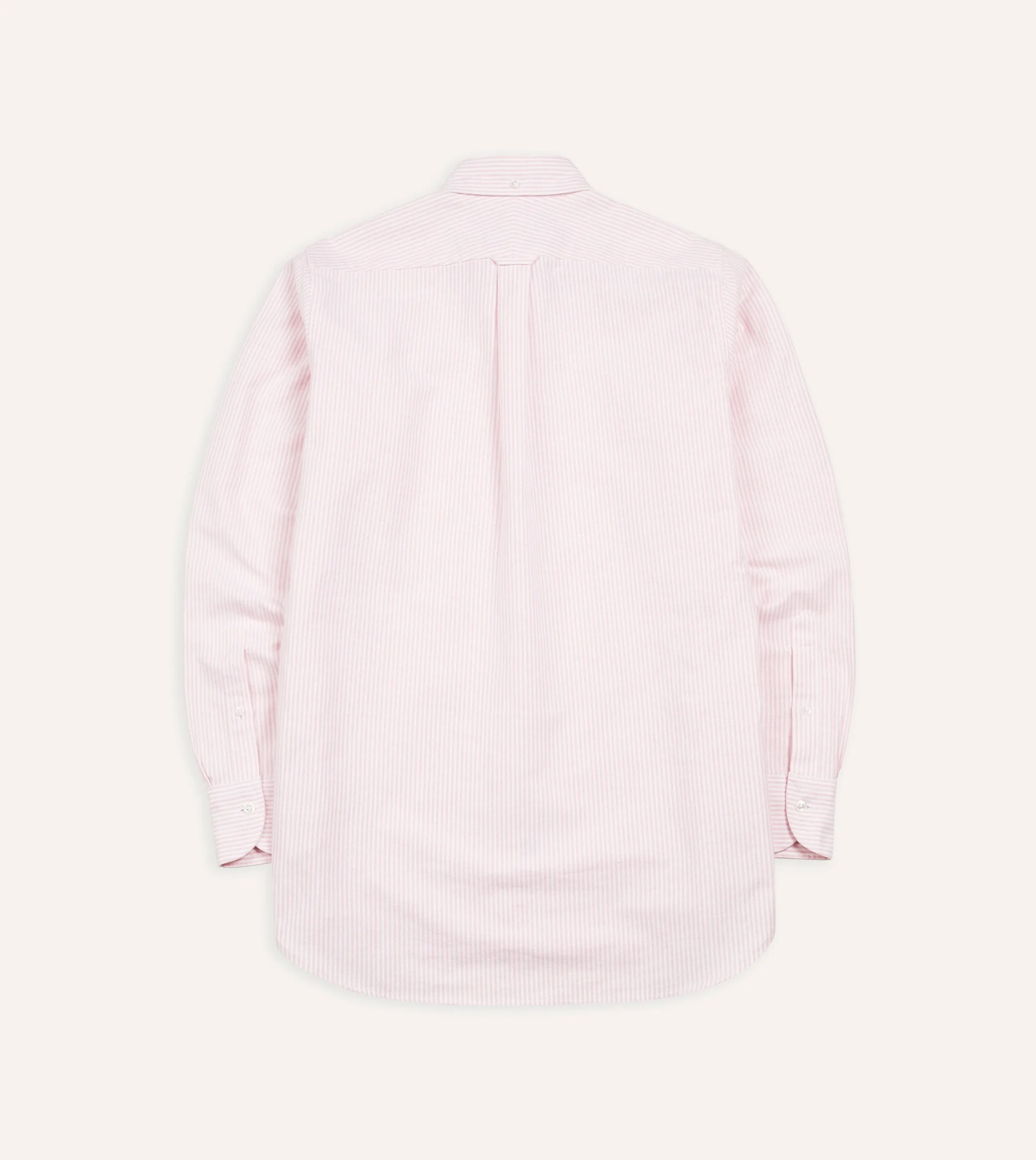 Drake’s Ticking Stripe Cotton Oxford Cloth Button-Down Shirt