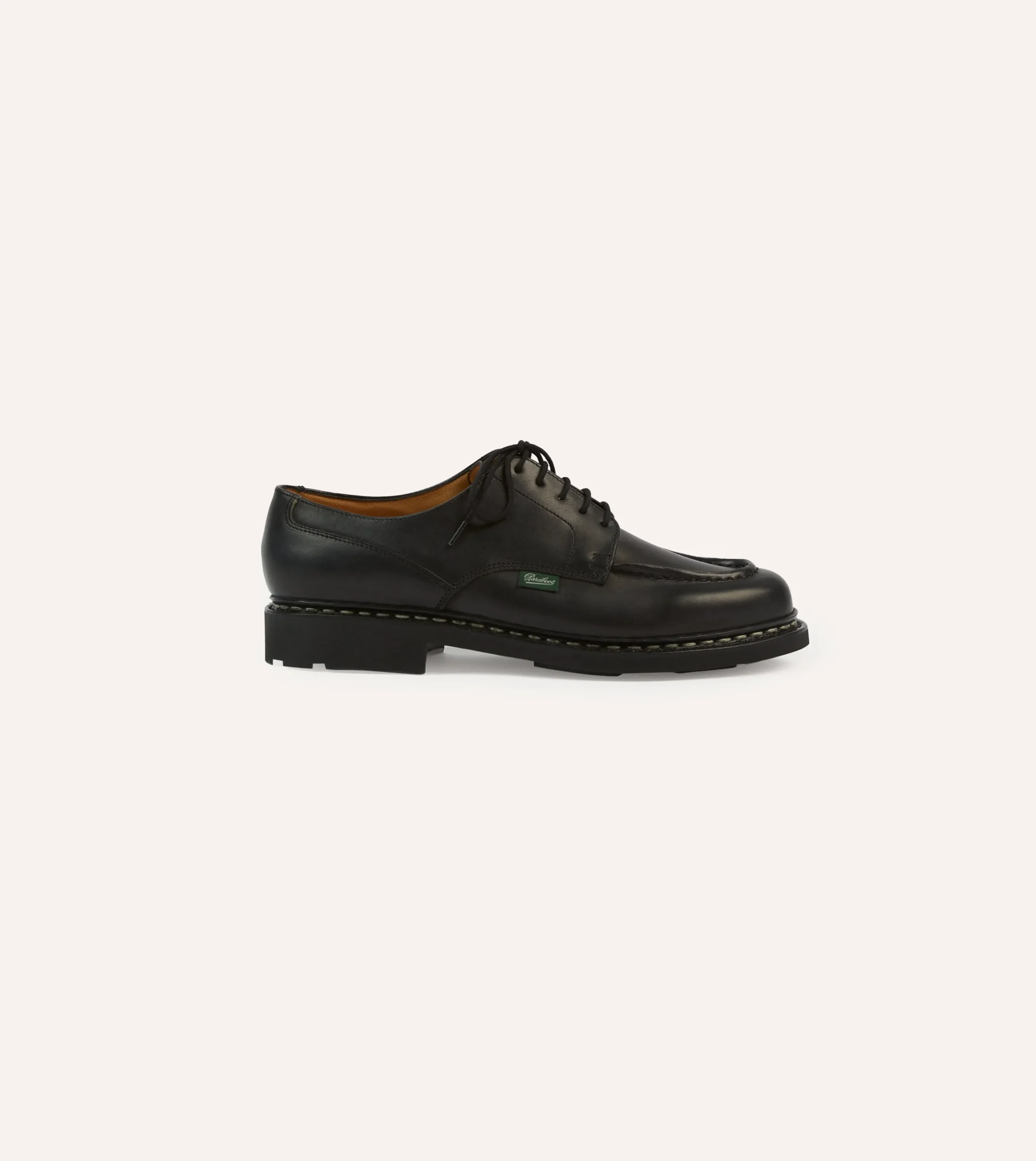 Drake’s Paraboot Chambord Black Leather Derby Shoe