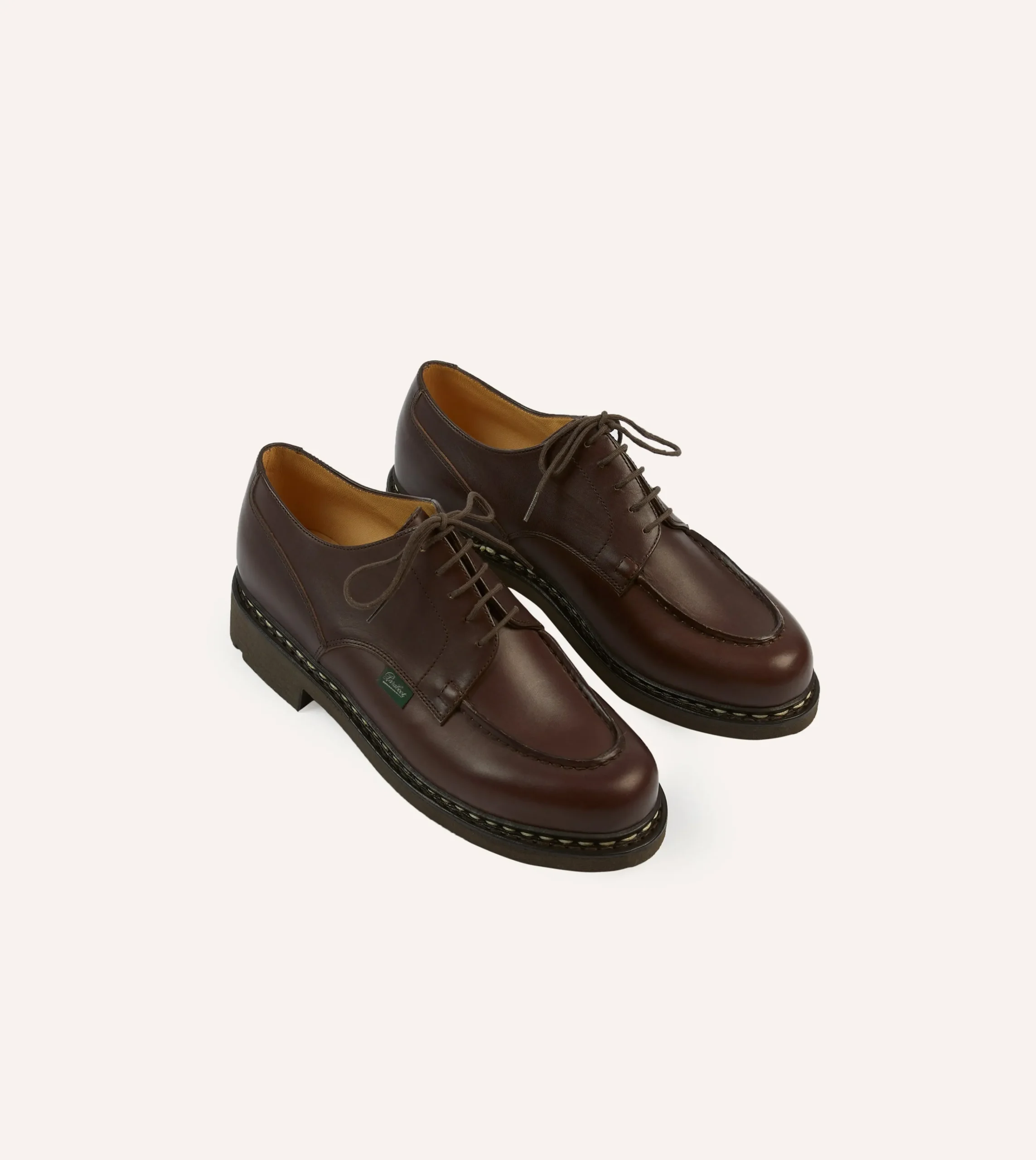 Drake’s Paraboot Chambord Brown Leather Derby Shoe