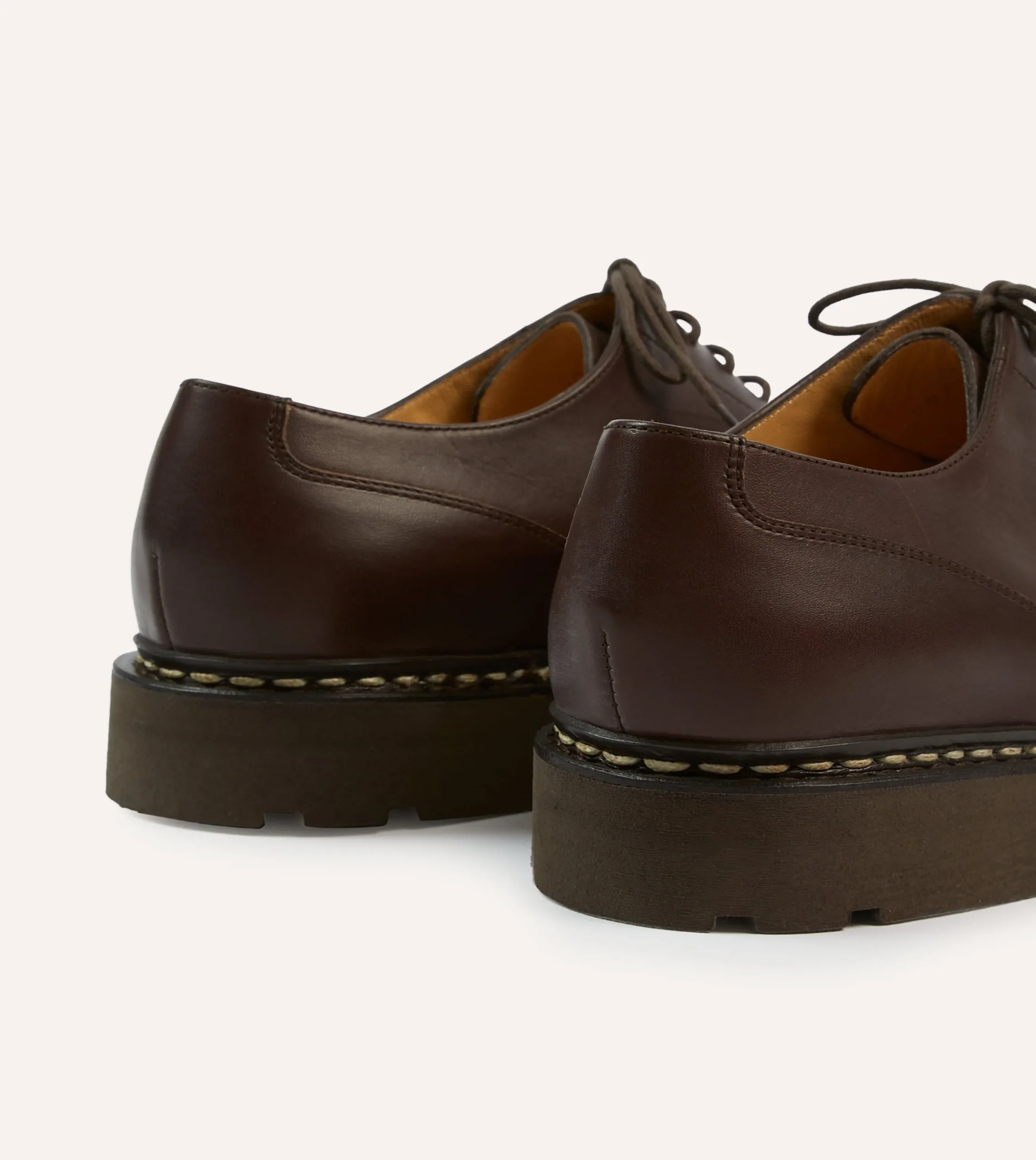 Drake’s Paraboot Chambord Brown Leather Derby Shoe