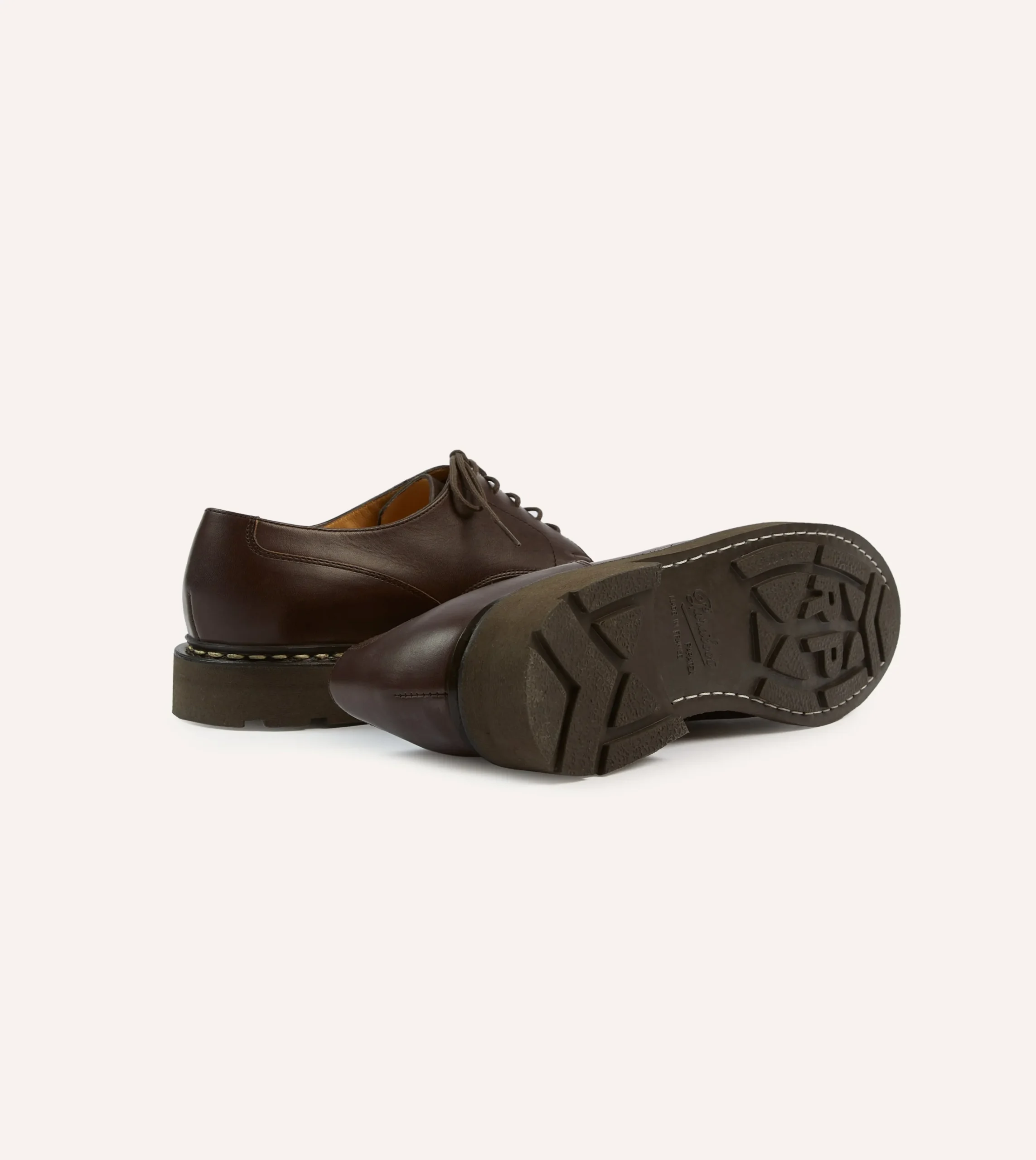 Drake’s Paraboot Chambord Brown Leather Derby Shoe
