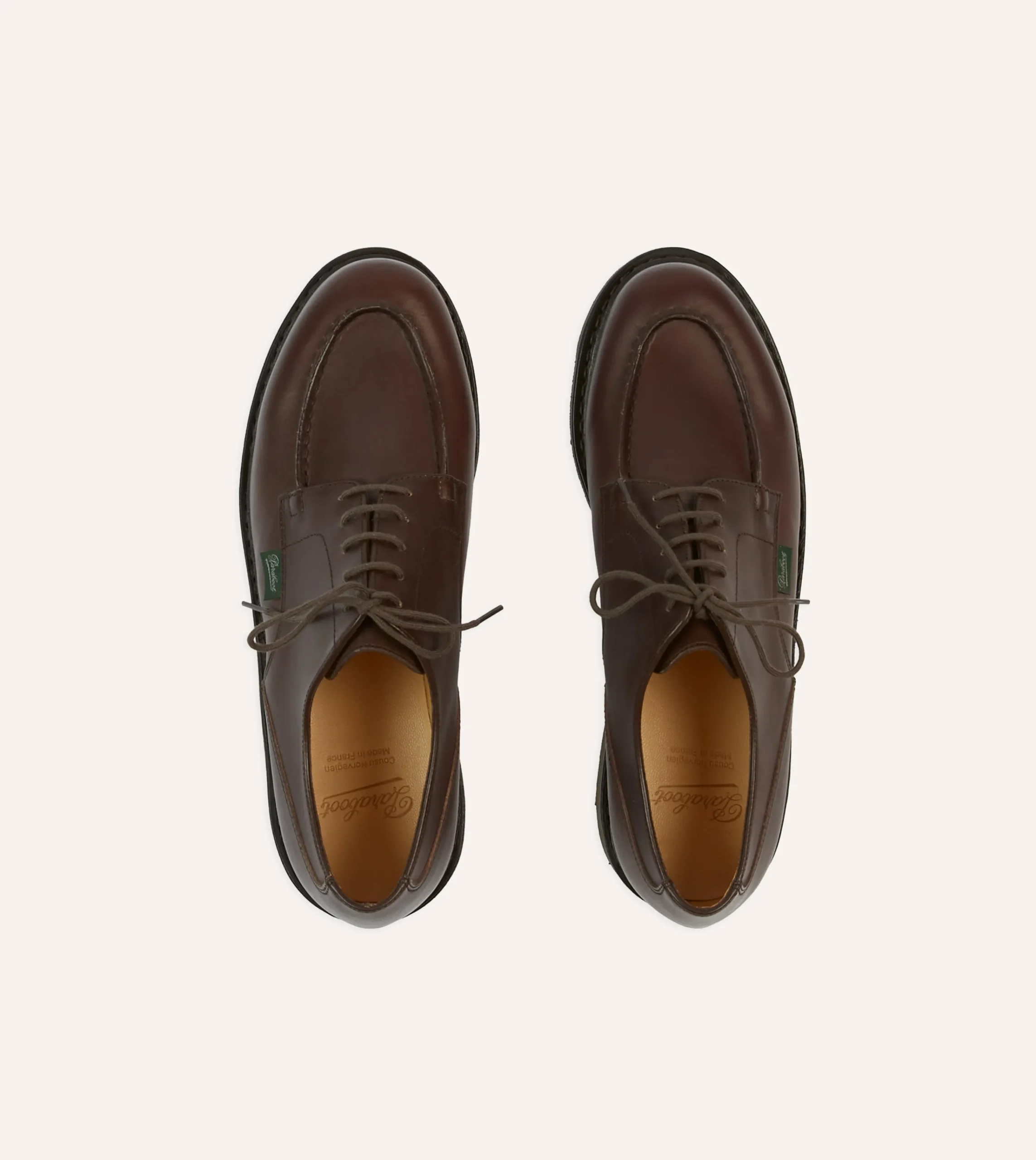 Drake’s Paraboot Chambord Brown Leather Derby Shoe