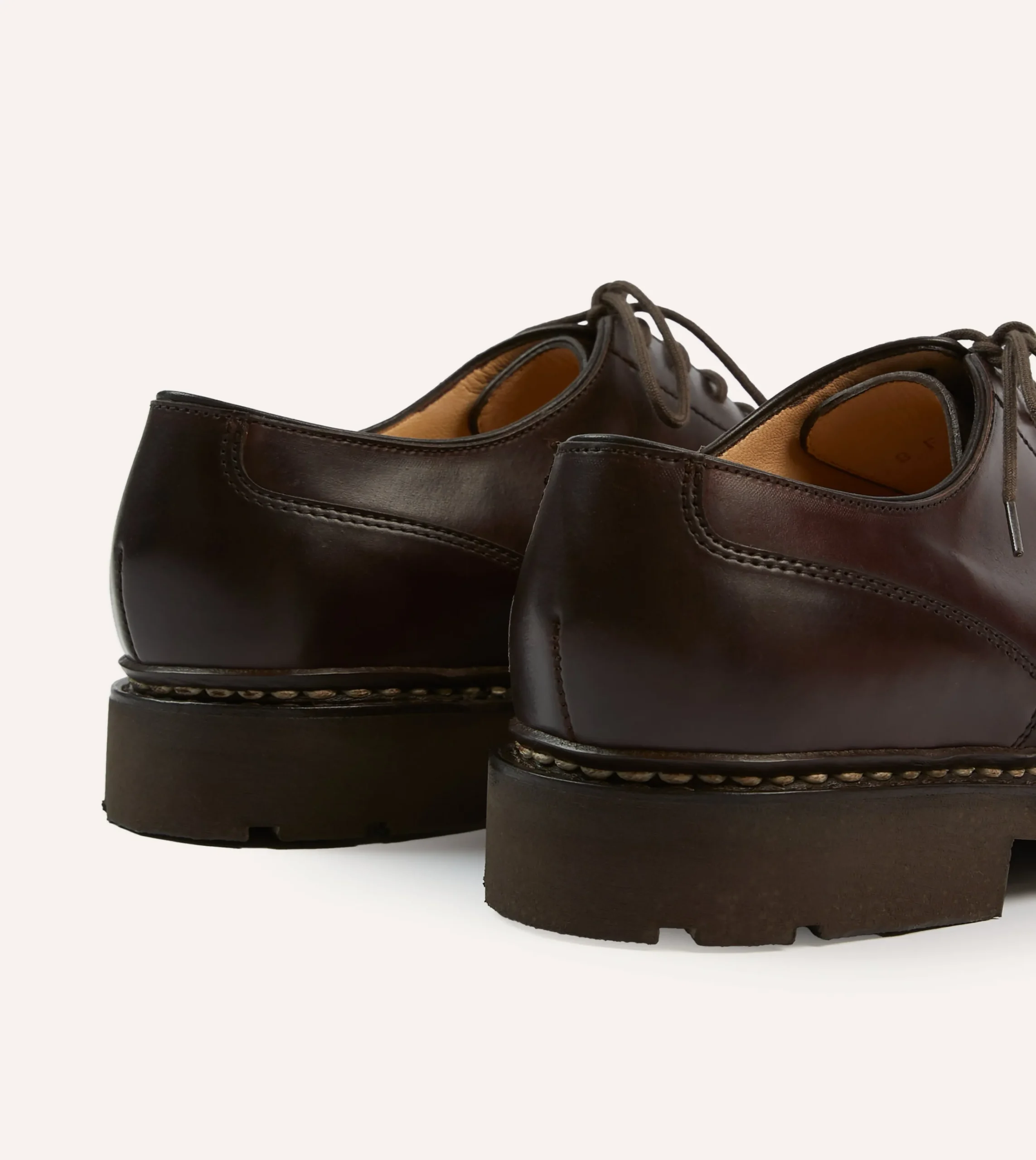 Drake’s Paraboot Chambord Burgundy Cordovan Leather Derby Shoe