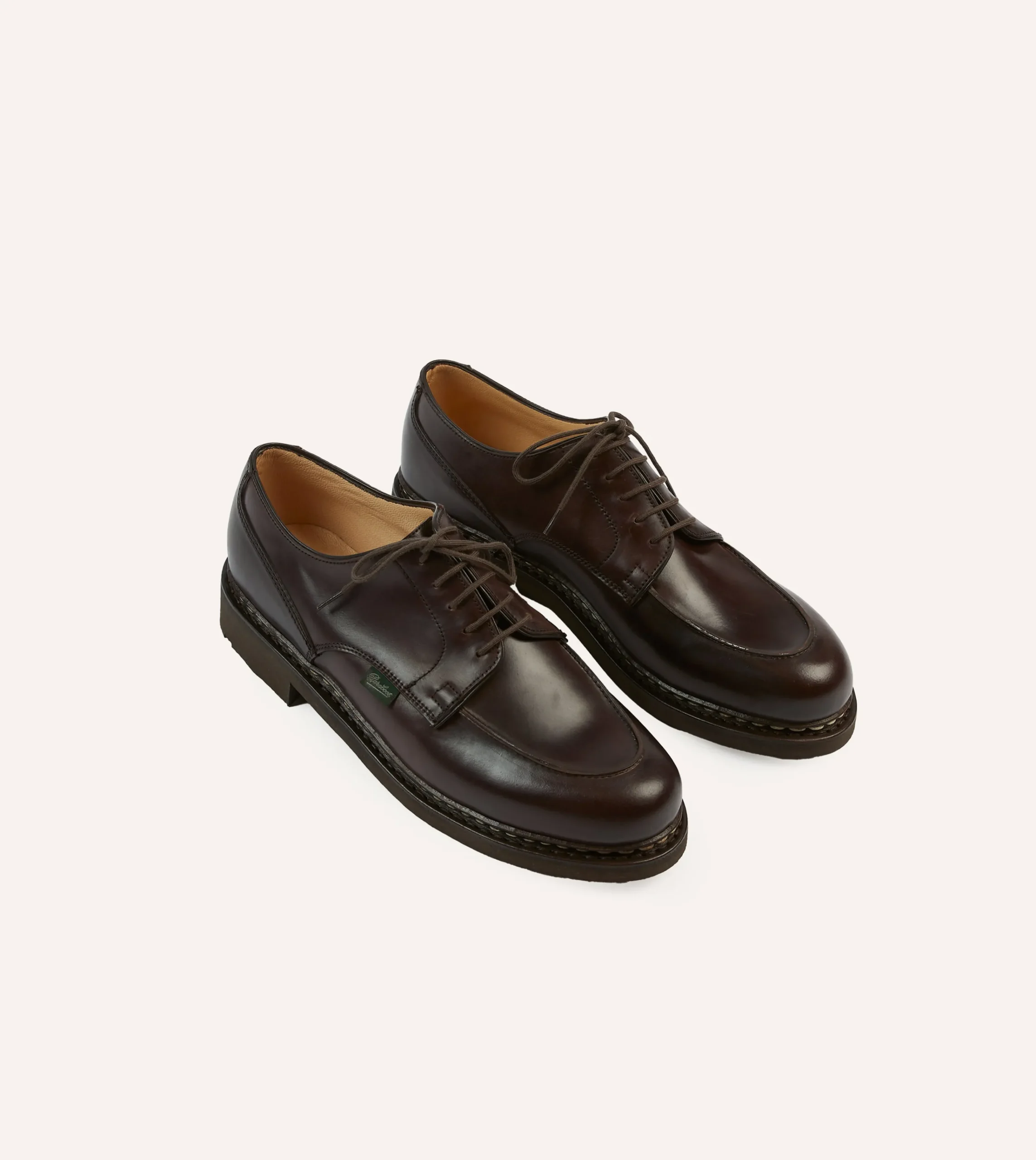 Drake’s Paraboot Chambord Burgundy Cordovan Leather Derby Shoe