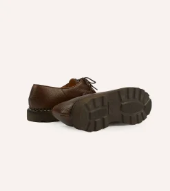 Drake’s Paraboot Michael Brown Pebble Grain Leather Derby Shoe