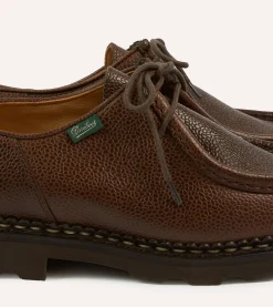 Drake’s Paraboot Michael Brown Pebble Grain Leather Derby Shoe