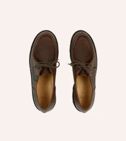 Drake’s Paraboot Michael Brown Pebble Grain Leather Derby Shoe