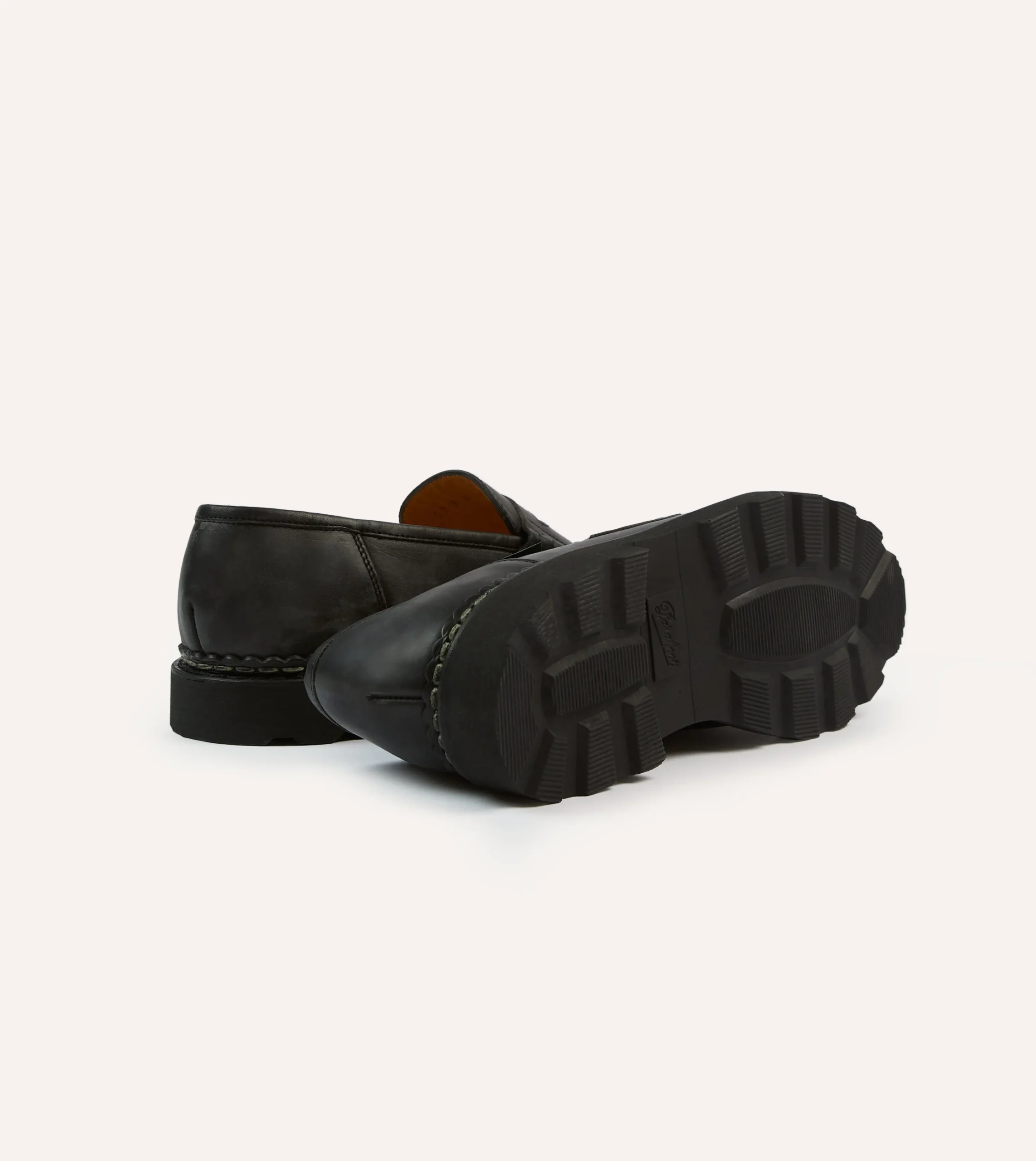 Drake’s Paraboot Reims Black Leather Loafer